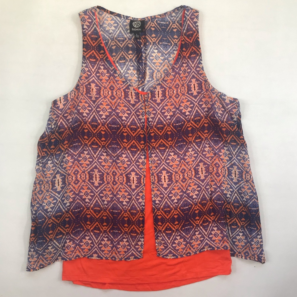 Sleeveless Mixed Media Layered Top